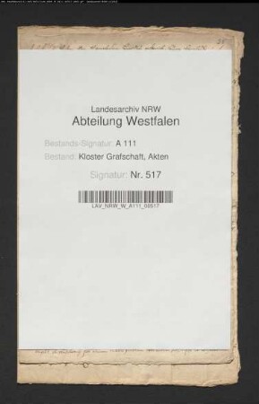 Ostwig: Verkauf eines Hauses und Hofs durch Franz Anton von Hanxleden zu Ostwig an Caspar Friedhoff