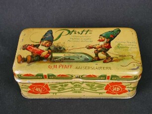 Pfaff bunt bedruckte Werkzeugbox ca. 1900