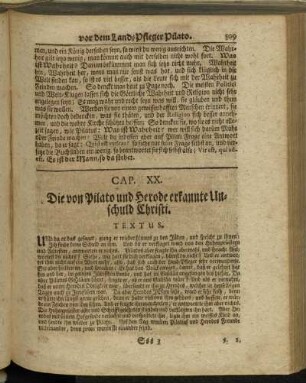 Cap. XX. Die von Pilato und Herode erkannte Unschuld Christi.