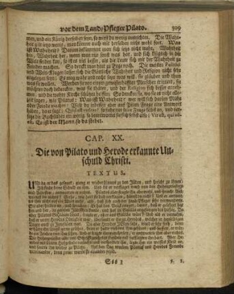 Cap. XX. Die von Pilato und Herode erkannte Unschuld Christi.