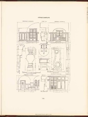 Märkisches Museum, Berlin: Innenansichten, Details Verwaltungsräume (aus: Neubauten der Stadt Berlin, Bd. VIII, 1909)