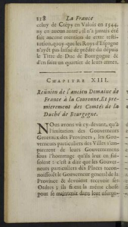Chapitre XIII. Reünion de l'ancien Domaine de France à la Couronne.