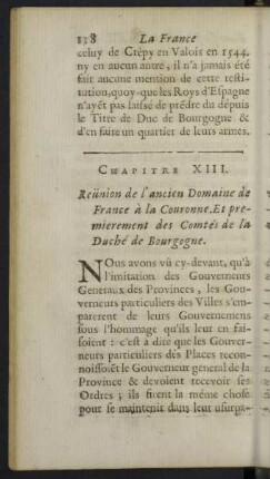 Chapitre XIII. Reünion de l'ancien Domaine de France à la Couronne.