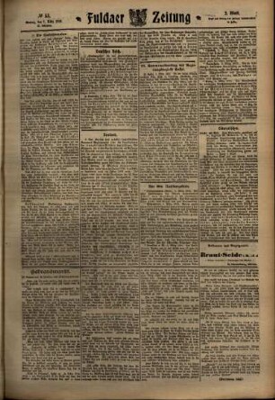 Zweite Ausgabe vom Montag, den 07. März 1910.