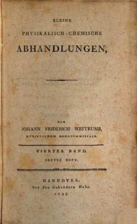 Chemische Abhandlungen, 1