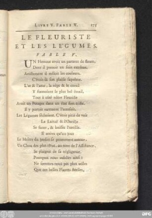 Le Fleuriste Et Les Légumes. Fable V.