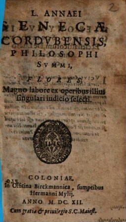 Flores : magno labore ex operibus illius singulari iudicio selecti