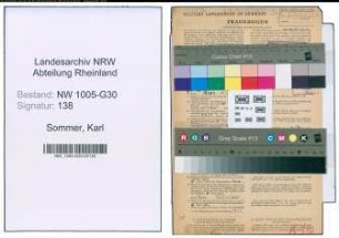 Entnazifizierung Karl Sommer , geb. 08.05.1889 (Fahrmeister)
