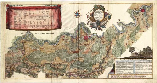 Accurate Special-Charte der Gegend des Rheins, von Ettlingen Carls-Ruhe, Philippsburg Bruchsal, bis Mannheim, etc.