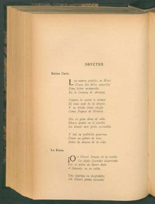 Sonetos : Rubén Darío [y] La nieve [y] Vía láctea [y] Soneto