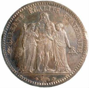 Münze, 5 Francs (FRF), 1876