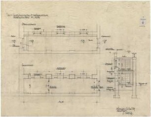 Bestelmeyer, German; München; Bayer. Nationalmuseum, Erweiterungsbau - Grundriss EG; Grundriss 1. OG