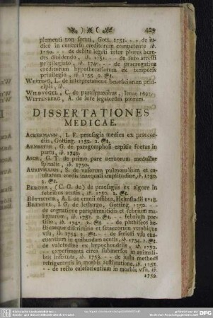 Dissertationes Medicae
