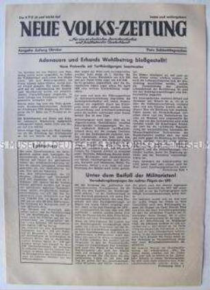 Illegale Zeitung der KPD "Neue Volks-Zeitung"