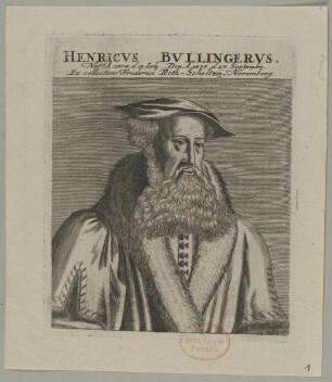 Bildnis des Henricvs Bvllingervs