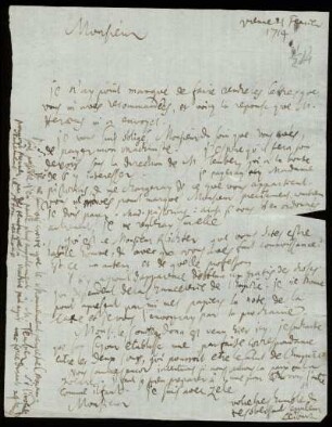 Brief von Gottfried Wilhelm Leibniz an Christoph Enoch Buchta