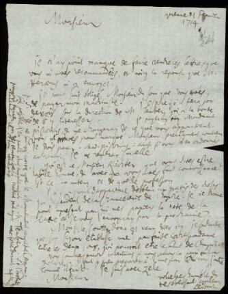 Brief von Gottfried Wilhelm Leibniz an Christoph Enoch Buchta 