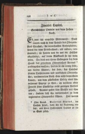Zweytes Capitel. Gerichtliches Verhör vor dem hohen Rath