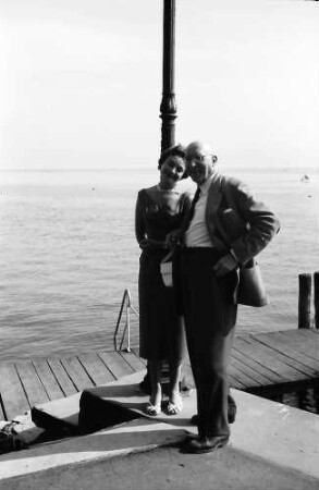 Lindau: Papi und Yvonne am Kai