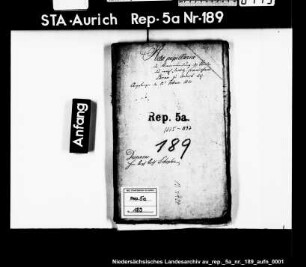 Vormundschaft über die Kinder des Justizkommissars Börner zu Aurich