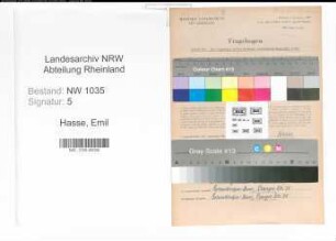 Entnazifizierung Emil Hasse , geb. 20.04.1896 (Lehrer)
