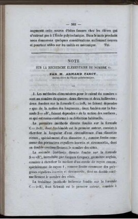 Note sur la recherche élémentaire du nombre.
