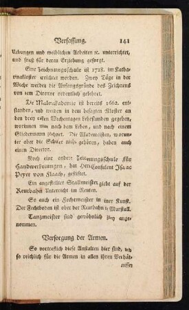 Versorgung der Armen.