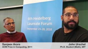 6th HLF - Interviews with laureates and young researchers in mathematics and computer science: John Urschel interviewing Sanjeev Arora