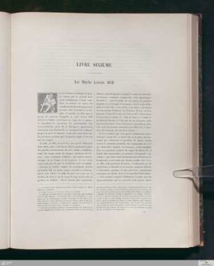 Livre Sixième: Le Style Louis XIII