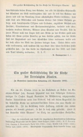 145-165 Ein größer Gedächtnistag für die Kirche der Vereinigten Staaten : zu Brownsons hundertstem Geburtstag (16. September 1903)