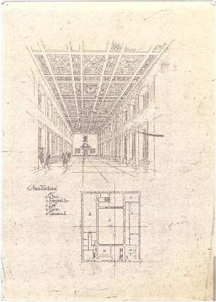 Döllgast, Hans; Thorn (Torun, Polen); Altes Rathaus - Grundriss; Innenraum (Perspektive)