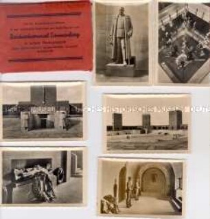 Foto-Mappe mit 11 Ansichten des Reichsehrenmals Tannenberg (unvollständig) und 2 Familienfotos
