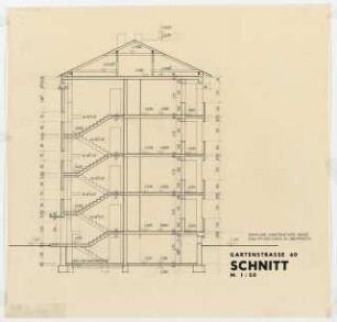 Erweiterung und Sanierung Ernst Reuter Siedlung, Berlin-Gesundbrunnen: Schnitt 1:50