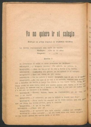 Yo no quiero ir al colegio