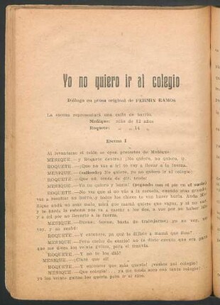 Yo no quiero ir al colegio