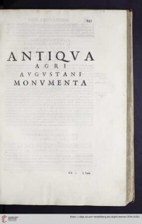 Antiqva Agri Avgvstani Monvmenta
