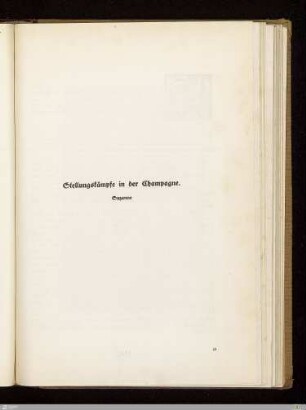 Stellungskämpfe in der Champagne