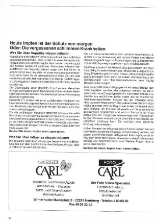 Heute Impfen ist der Schutz von morgen ...