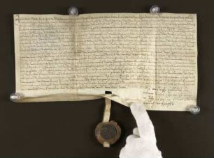 1604 Sept. 19. Gogerichtsschein. Verkauf von Ländereien. Herm. Cruell, Volmar Duncker, Alhart Clausinck.
