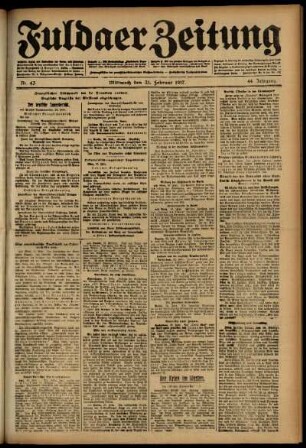Ausgabe vom Mittwoch, den 21. Februar 1917.