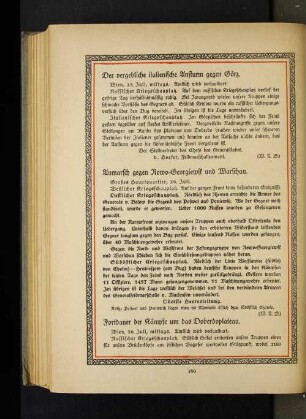 Der vergebliche italienische Ansturm gegen Görz.