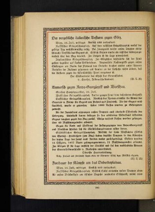 Der vergebliche italienische Ansturm gegen Görz.