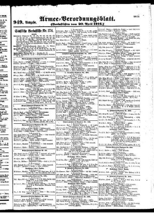 949. Ausgabe.Donnerstag, 20. April 1916