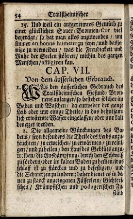 Cap. VII. Von dem äusserlichen Gebrauch.