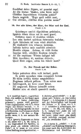 11. Der Frosch und der Ochse [ - ] 20. Die Fehler der Menschen