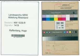 Entnazifizierung Hugo Raffenberg , geb. 27.10.1891 (Lehrer)