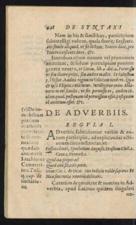 De Adverbiis.
