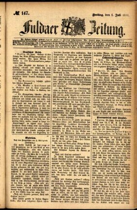 Ausgabe vom Freitag, den 01. Juli 1881.