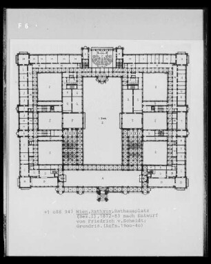 Grundriss des Rathauses