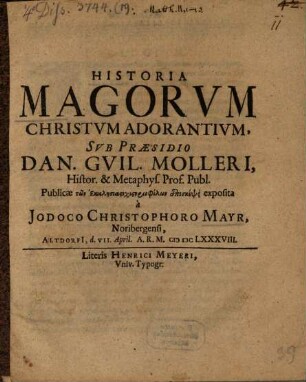 Historia magorum, Christum adorantium